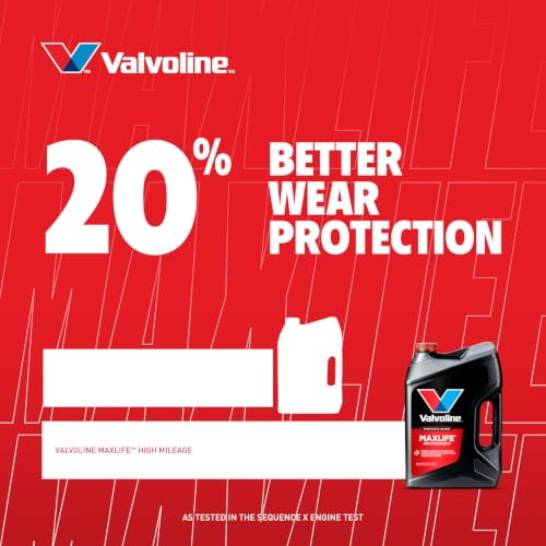 Valvoline High Mileage 150K with MaxLife Plus Technology 10W-30 Motor Oil 5 Quart - size: 5 qt (Pack of 1), style: High Mileage 150K