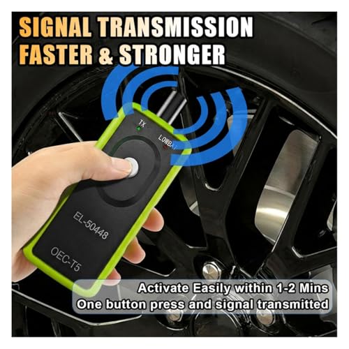 TPMS Relearn Tool, OEC-T5 EL-50448 Tire Pressure Monitor System Sensor Reset Tool, Programming Training Activation Tool for GM/Cadillac/Buick/Chevy Series Vehicles 2023 Edition - size: Green