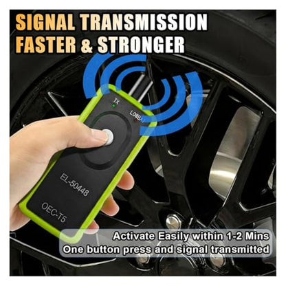 TPMS Relearn Tool, OEC-T5 EL-50448 Tire Pressure Monitor System Sensor Reset Tool, Programming Training Activation Tool for GM/Cadillac/Buick/Chevy Series Vehicles 2023 Edition - size: Green