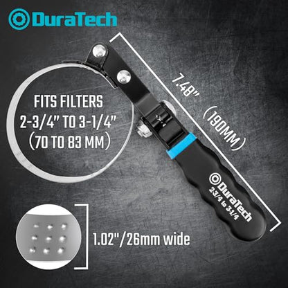 DURATECH Small Swivel Oil Filter Wrench, 5 Gear Adjustment - size: Small (Fits Filters 2-3/4" to 3-1/4"), style: Gear Adjustale