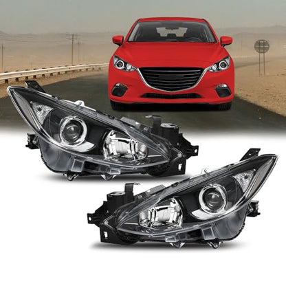 G-PLUS Projector Headlights Assembly Compatible with Mazda 3 2014-2016 - size: Fit Mazda 3 2014-2016(Clear)