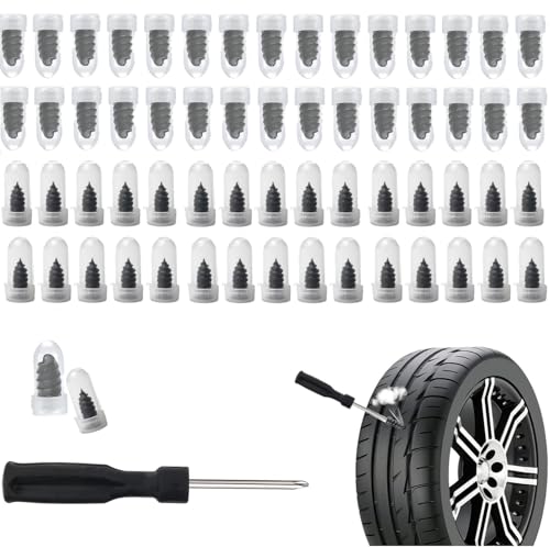60PCS Tire Repair Rubber Nail Kit with 2 Sizes - color: 60PCS