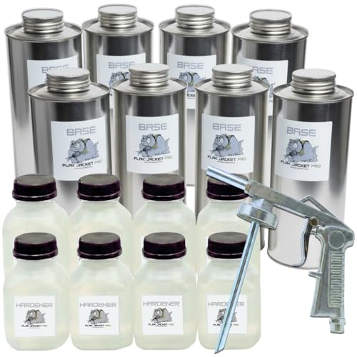 2-Gallon Truck Bed Liner Kit with Application Gun – Complete Black 2K Polyurethane Spray-On System – Professional Grade DIY Textured Coating for Standard & Long Bed Pickups - size: 2 Gallon, style: Kit with Spray Gun