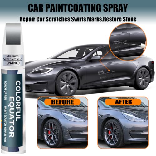 (Midnight Silver Metallic PMNG) Touch up Paint for Tesla Model Y/3/X/S - color: Car Touch up Paint(Midnight Silver Metallic(PMNG)) Compatible with Tesla Model Y/3/X/S