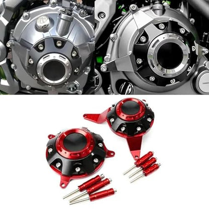 for Z900 Z900S z900 z900s 2026 2025 2024 2023-2017 New Accessories Motorcycle Anti-Fall Protection Engine Protective Cover Fairing Plate Slider Anti-Collision Pad (red) - color: red