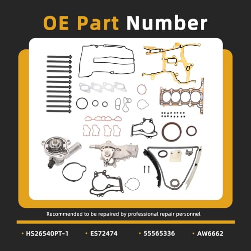 Head Gasket Bolts Set with Timing Chain Water Pump Kit 1.4L - style: for Cruze 1.4L 2011-2015
