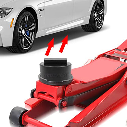 Universal BMW & Mini Jack Adapter - Slotted Rubber Square Polyurethane Jack Pad Frame Rail Protector (2 Pack)