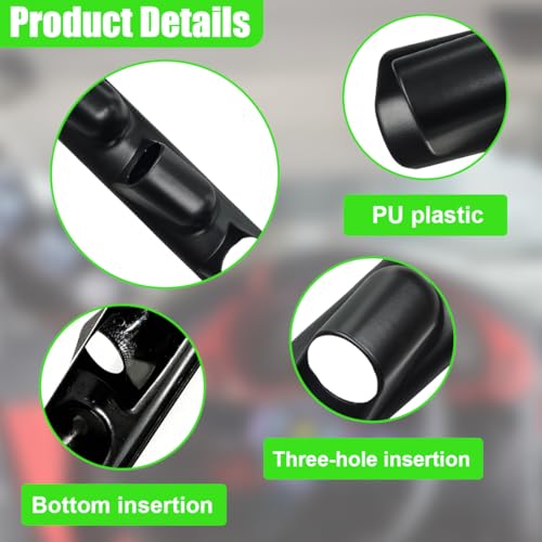 Craedli Black Triple Pillar Gauge Pod Holder, 52mm 3 Hole Car A-Pillar Digital Meter Gauge Mounting Bracket, Automotive Interior Modification Accessories for Most Vehicles (Black)