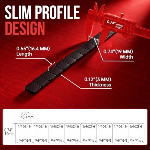 Sposuit Adhesive Stick on Wheel Weights 1/4oz, 0.25oz, Black(576pcs) - color: Black, size: 576Pcs(0.25oz)