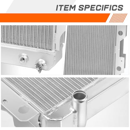 3-Row Full Aluminum Racing Radiator Compatible with 87-06 Jeep Wrangler YJ/TJ 2.4-4.2