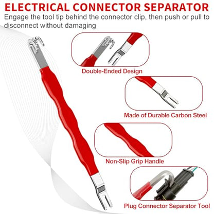 5 PCS Automotive Electrical Disconnect Pliers and Hose Clamp Pliers Set - color: 5 PCS Automotive Repair Set-Red