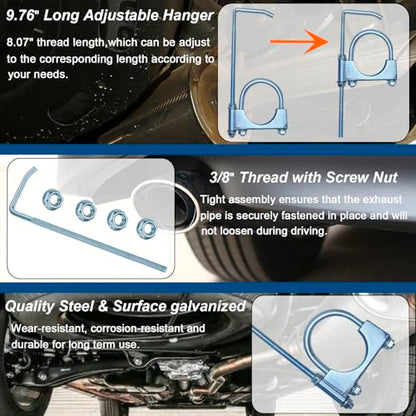 2.25" Universal Exhaust Clamp With Hanger, Muffler Hanger, 1 Pack - size: 2.25"