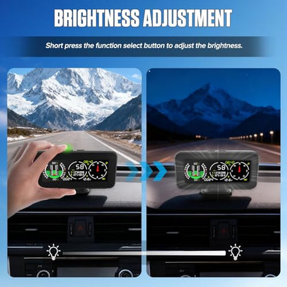 MR CARTOOL M60 GPS Speedometer for Car, Inclinometer Digital with Compass - size: M60, style: M60
