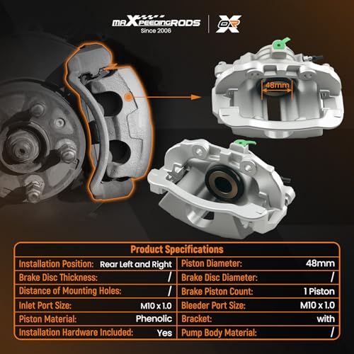 maXpeedingrods Rear Disc Brake Calipers for Chevrolet Blazer 1998-2005 - size: 18-B4712+18-B4713