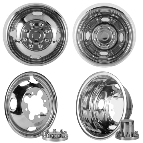 4pc 16" Wheel Simulators Fit For Chevy GMC 3500,F350,350/E450 Van,Ram 3500 - size: 16"#2