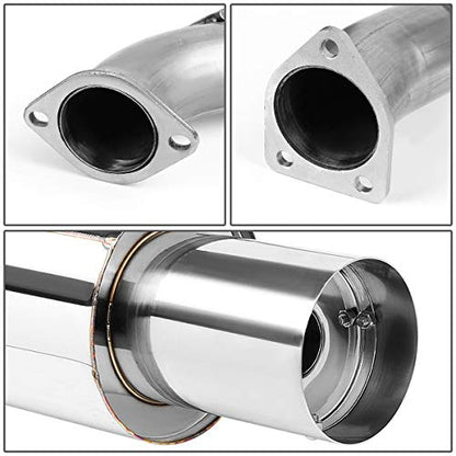 Auto Dynasty 4" Round Catback Exhaust Tip System For 2000-2005 Mitsubishi