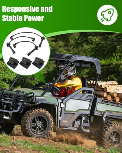 Ignition Coil and Spark Plug Wire Fit for John Deere XUV825i S4 Gator