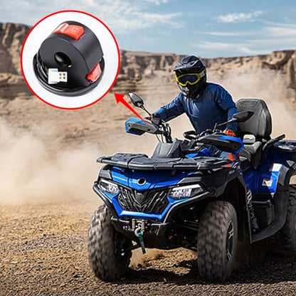 Handlebar Mount Motorbike ON Off Start Kill Switch, 7/8" 22mm 4-Wire Aftermarket Replacement Compatible with 110cc 125cc Taotao ATVs Quad Motorcycle Wheelers Pit Bike