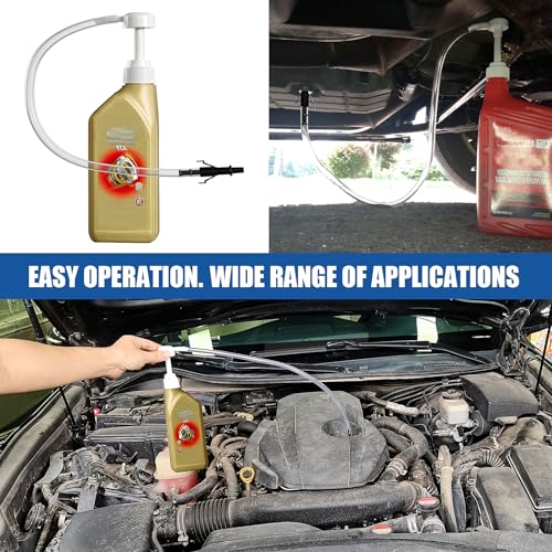 Fluid Pump for Standard Quart Bottles， 8cc Per Pump Stroke, Transmission Fluid Pump with 3rd Hand Adapter, Differential & Transmission Fluid，Transfer Gear Oil Transmission and Differential Fluid Pump - color: 8CC-1Pack