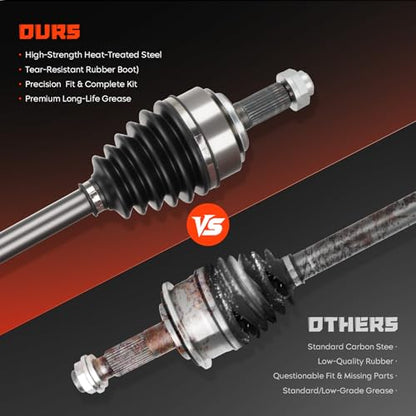 Front left & Right CV Axle Shaft Assembly 2.4 2.4L Fits for Honda Element (Only fit DX, EX, LX, SC) 2003-2011, Replace for 66-4213, 66-4214