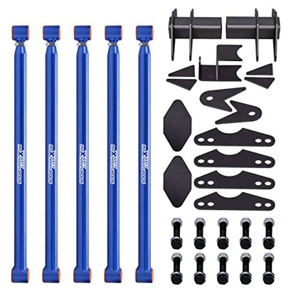 maXpeedingrods Parallel 4 Link Kit W/Panhard Bar, Universal Suspension Links For Trucks Classic Cars Rat Rods Hot Rods, Blue - color: Blue