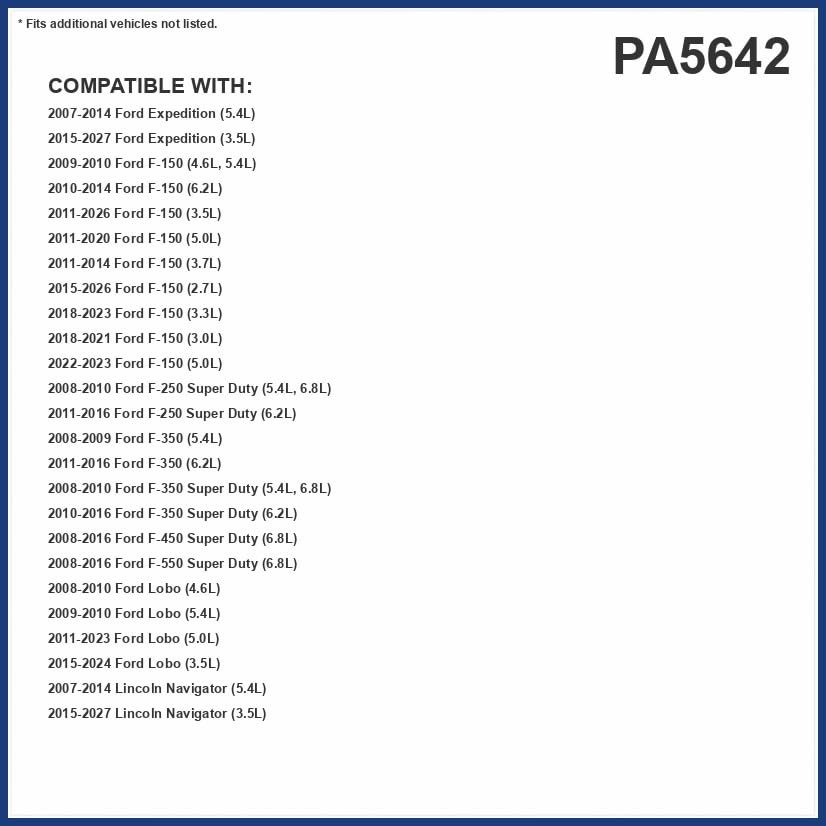 PG PA5642 Engine Air Filter | Fits 2011-2026 Ford F-150 3.5L, 5.0L; 2011-2016 F-250 Super Duty, F-350 6.2L; 2007-2014 Expedition, Lincoln Navigator 5.4L
