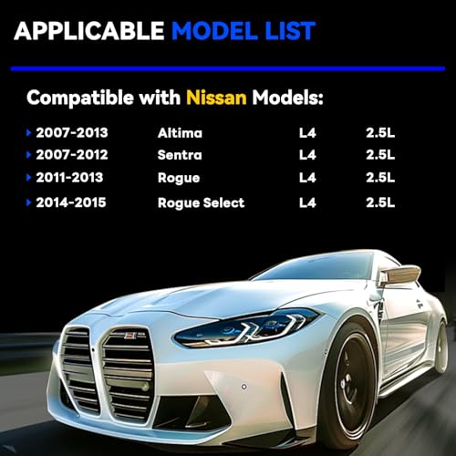 11258N Alternator L4 2.5L Compatible with 2007-2013 Nissan Altima, 2007-2012 Sentra, 2011-2013 Rogue, 2014 2015 Rogue Select 110Amp, 400-40102 AL2407X 23100-JA02A AVA0074 TG12C032 - size: 11258N