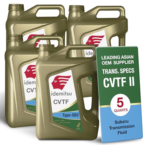Idemitsu CVT Type SB2 Transmission Fluid for Subaru – 5 Qt, Case of 4 - size: 5 Quart, style: 4 Pack