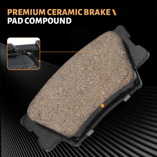 D1212 Rear Ceramic Brake Pads Kit Fit For Toyota Avalon 2008-2018, For Camry 2007-2023, For Matrix 2009-2013, For RAV4 2006-2018, For Lexus ES350 2007-2018, For ES300h 2013-2018 - size: HZ1212H