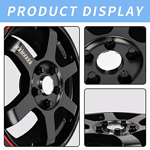 20PCS Closed End Lug Nuts M12X1.5 Wheel Rims Lug Nuts +Socket (Black) - color: Black