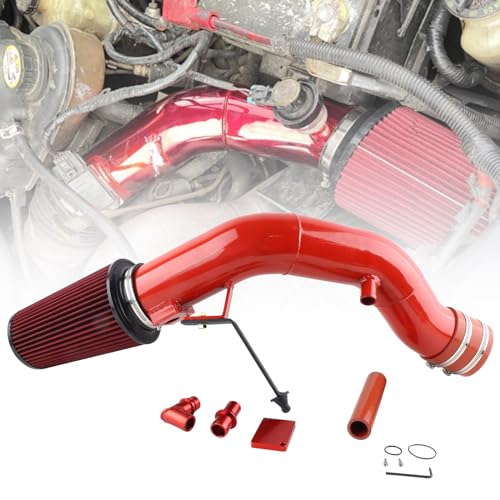 6.0 Powerstroke Cold Air Intake for 03-07 Ford F250 F350 F450 - color: RED - 6.0L (2003-2007)