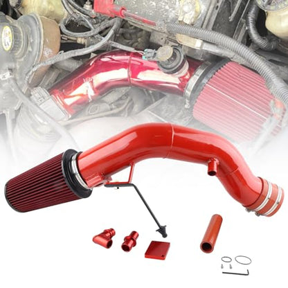 6.0 Powerstroke Cold Air Intake for 03-07 Ford F250 F350 F450 - color: RED - 6.0L (2003-2007)