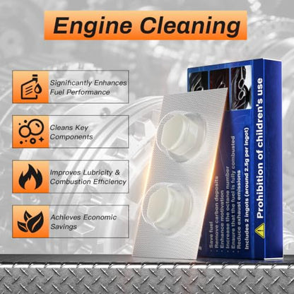 Catalytic Converter Cleaner Auto Parts Engine, Exhaust System Pipe Carbon Removal Cleaner Treatment Additive Oil, Fuel System Treatment Oil Additive for Gas and Diesel Car Upgraded (2 Pack)