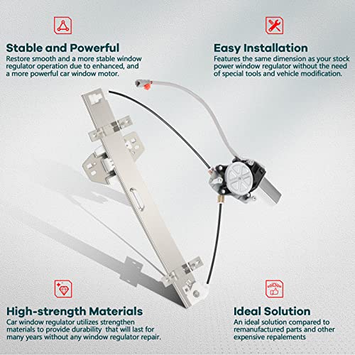 FINDAUTO Power Window Regulator fits for Acura MDX for 2001-2006