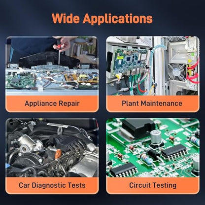 FKM Rechargeable Digital Multimeter Tester Auto-Ranging TRMS 6000 Counts - color: Orange-188B