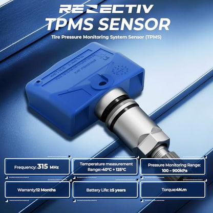 TPMS Sensor, Nissan 315Mhz Tire Pressure Monitoring System Sensor Set of 1 - size: 1PCS