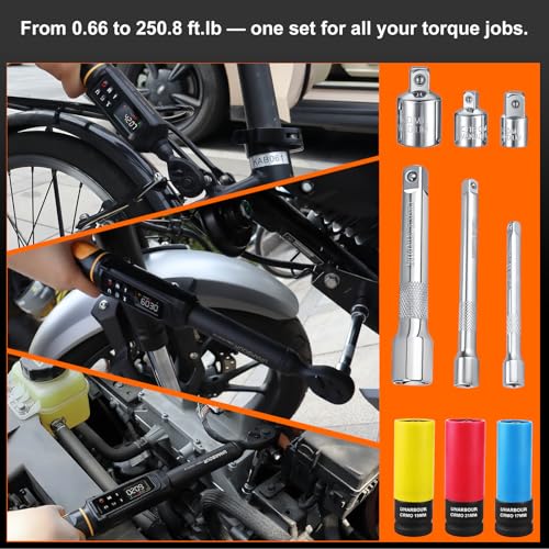 Uharbour Digital Torque Wrench Set 1/2" & 3/8" Drive 2 Pcs