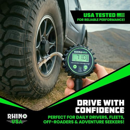 Rhino USA Digital Tire Pressure Gauge with Inflator (0-200 PSI) - 2in Dial - style: 200psi Digital