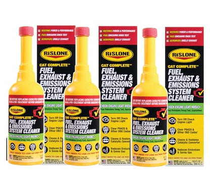 Rislone 4720-3PK Cat Complete Fuel, Exhaust, Emission System Clean, 3-Pack - style: 3-pack