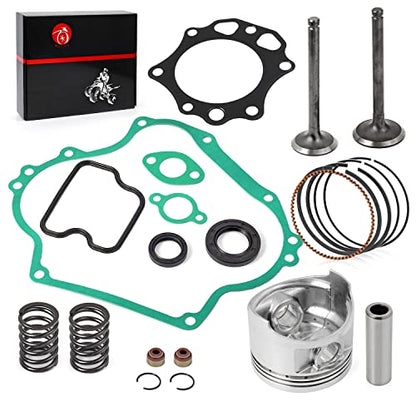 290cc FE290 Engine Rebuild Kit Oversize 0.25mm Piston & Ring Gasket Seal Intake Exhaust Valve Compatible with Club Car Golf Cart DS Predent 1016447 1016448 1023047-01