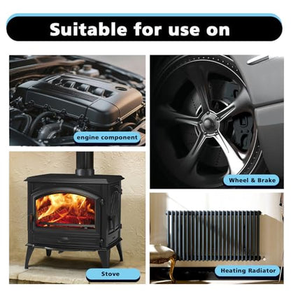 NADAMOO High‑Temperature Matte Black Spray Paint for Auto Engine Blocks