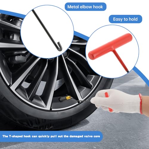 Quick Change Tire Valve Stem Core Replacement Tool Kit