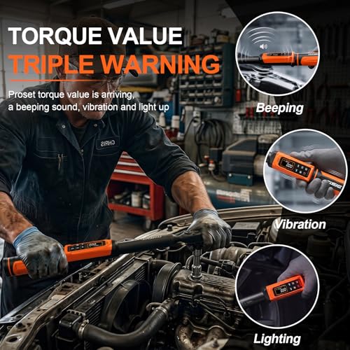 Digital Torque Wrench 3/8 Drive,Preset Value(1.5-99.5Ft-lbs./2-135 Nm) - color: Black, size: 3/8-inch (1.5-99.5 Ft-lbs./2-135Nm)