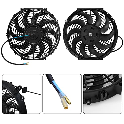 Mupera 12 Inch Curved Electric Radiator Cooling Fan Push/Pull w/Mount Kit - size: Curved-12 inch