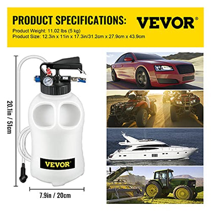 VEVOR Transmission Fluid Pump 2 Way ATF Refill System, 10 Liter Dispenser