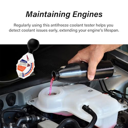 Professional Antifreeze Tester Automotive,Accurate Antifreeze Coolant Tester for Understanding The State of Coolant,Dial Type Anti Freeze Checker Universal Car Tool