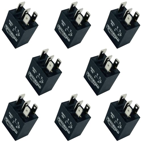 12VDC 30A 4-pin Multi-Purpose Starter Relay, Automotive Replacement Relay - size: 4-pin: 8pcs
