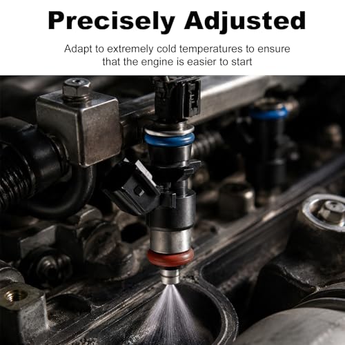 4 Holes Fuel Injector 0280158233, Replacement for Chrysler Replacement for Dodge Ram 1500/2500/3500 3.6L and More, Replaces 5184085AC, 4G2269 FJ1147