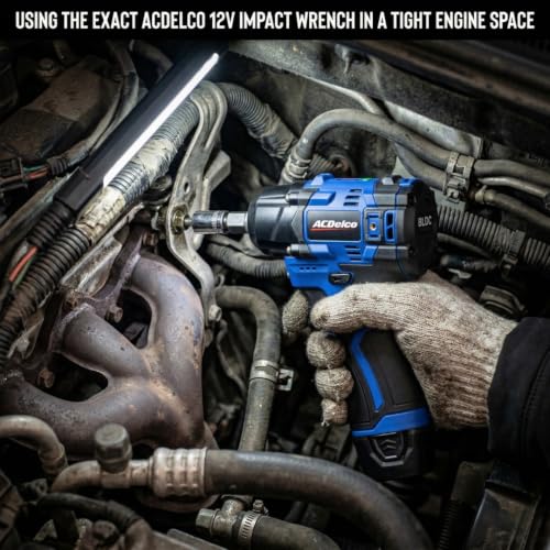 ACDelco ARW12103-K1 G12 Series 12V Cordless Li-ion 3/8” Brushless Ratchet Wrench & Impact Wrench Combo Tool
