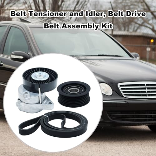 EATAKWARD C320 Tensioner Pulley 1122000970 Belt Tensioner with Pulley Assembly Kit Replacement for Mercedes-Benz C240 C280 CL500 CLK320 E320 E430 E500